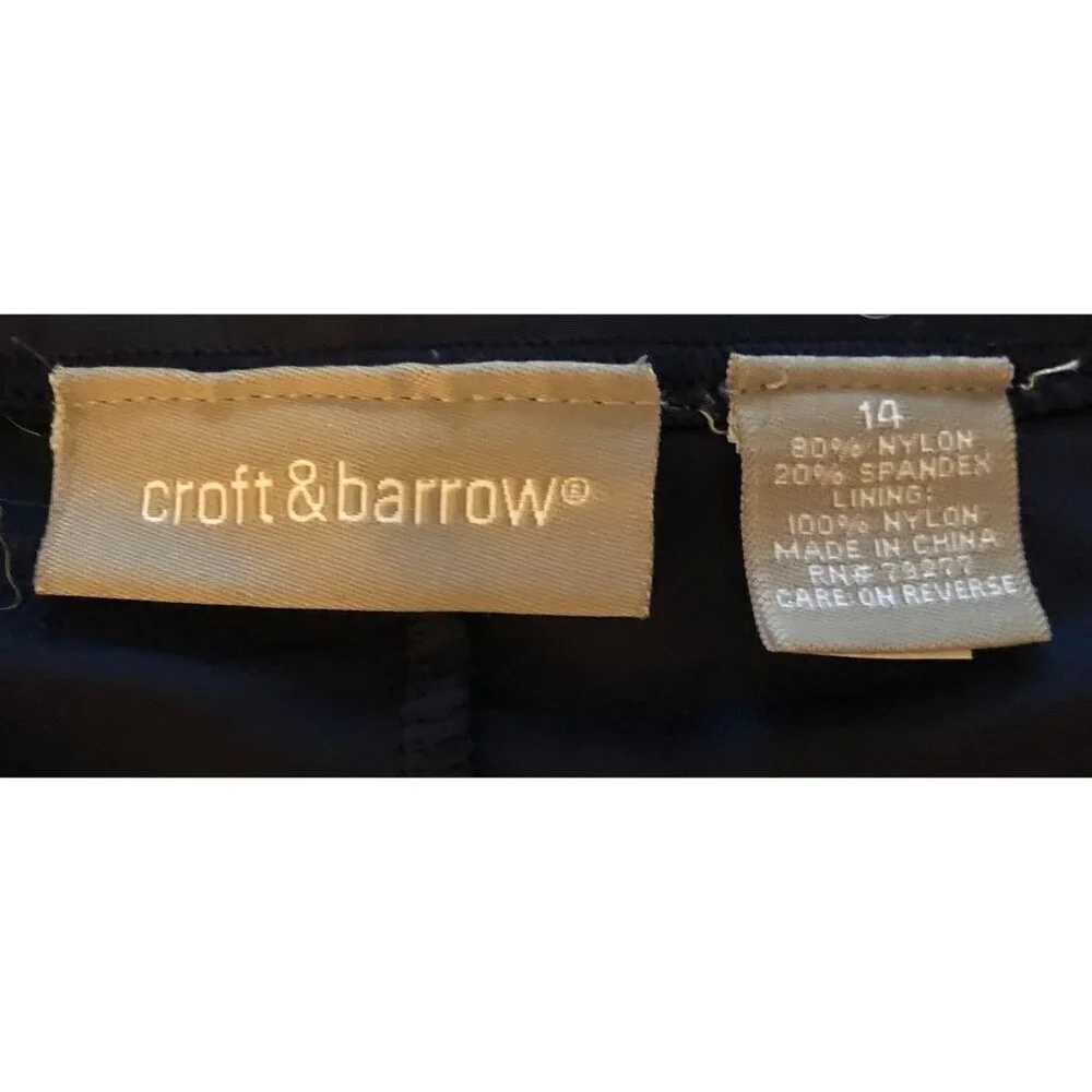 Women's Croft & Barrow Black Tennis Athletic Skirt Size 14 - Picture 4 of 7